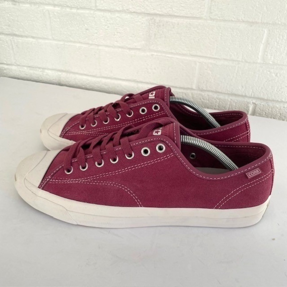 Converse CONS Jack Purcell Suede Low Top Sneakers Pink Men 7.5 Women 9 - Picture 5 of 10